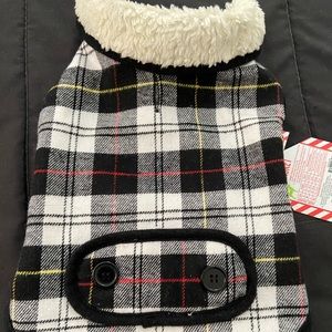 NWT DOG BUFFALO PLAID FLEECE JACKET S